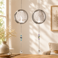Formano 2Er- Set Fensterdeko Baum Aus Edelstahl, Bunten Glassteinen-584373