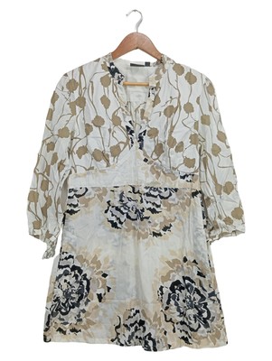 MEXX Freizeitkleid Damen Gr. 40 Mehrfarbig Blumenmuster Casual Sommerkleid