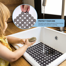 Sink Protectors Mat for Kitchen Sink - 2Pack Adjustable Kitchen Sink Mat Fast...