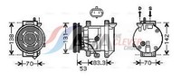 AVA Clever Choice Kompressor Klimaanlage DWAK080 12V FüR Daewoo Lanos Klat 16V