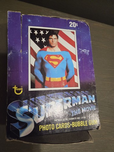 1978 Superman THE MOVIE WAX BOX and hundreds of original cards!!! RARE FIND