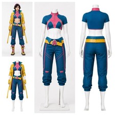 Jubilee Cosplay Costume Halloween Party Comic con Jubilee Women Coat Pants set