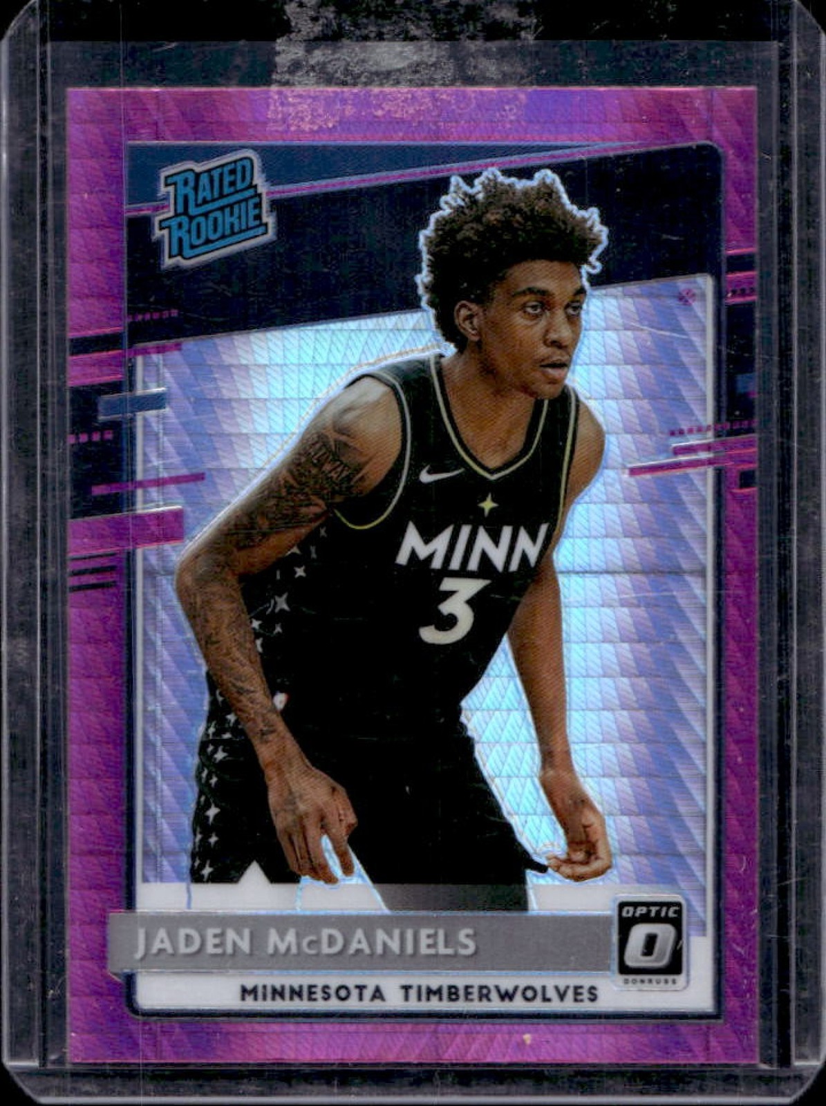 2020-21 Donruss Optic Jaden McDaniels Hyper Pink RC #178 Timberwolves