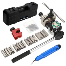 Brake Line Flaring Tool Kit 45 Degree Single Bubble Double Flare Tool Set 