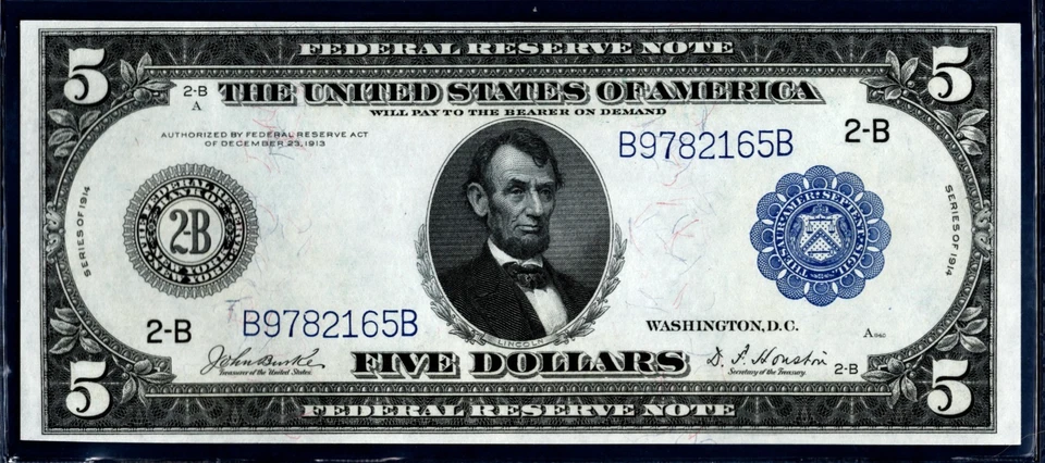 1914💲5 💵 FEDERAL RESERVE NOTE 💵 NEW YORK PCGS 64 PPQ - Image 3 of 4