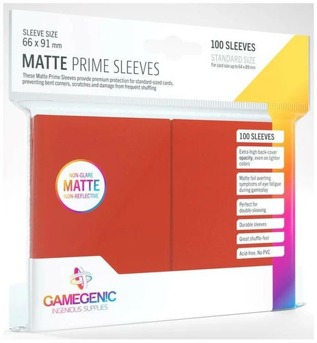 100 Gamegenic Matte Prime Standard Card Sleeves Deck Protectors 66mm x 91mm - Picture 8 of 25