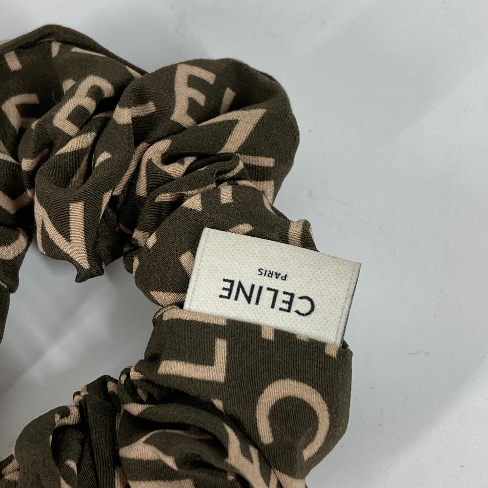 CELINE Triomphe logo hair accessories hair rubber Scrunchie  display picture 2
