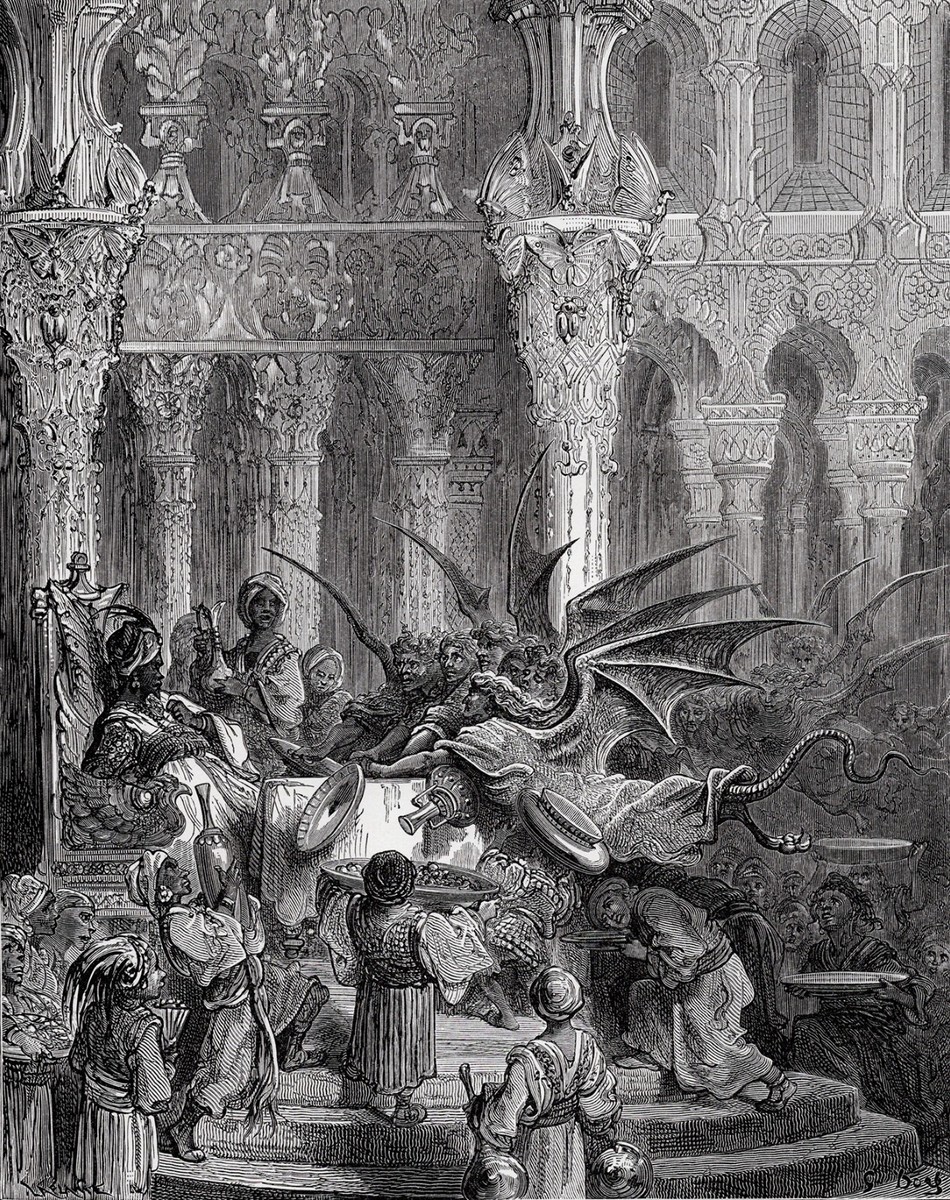銅版画 A. Cooper 作 Death of Dhoondiah FRAMED 1800s DORE Woodcut 
