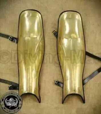 Medieval Greaves Leg Armor Steel Leg Guards Costume Cosplay 18 Gauge