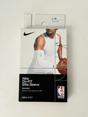 Nike Dri-FIT Elite  White  Basketball Sleeve Sz L/XL