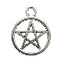 50pcs pentagram Antique Silver Charms Pendants for Jewelry Making DIY 25 20mm