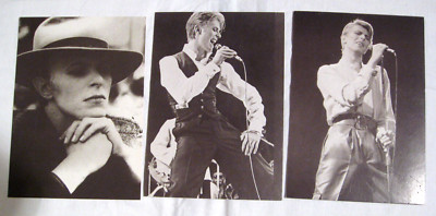 DAVID BOWIE   3x  Postkarte Rockmusiker Rock  Pop Idol  FOTO PLAKAT