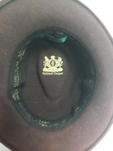 Holland Cooper Brown Wool Fedora - Afbeelding 5 van 6