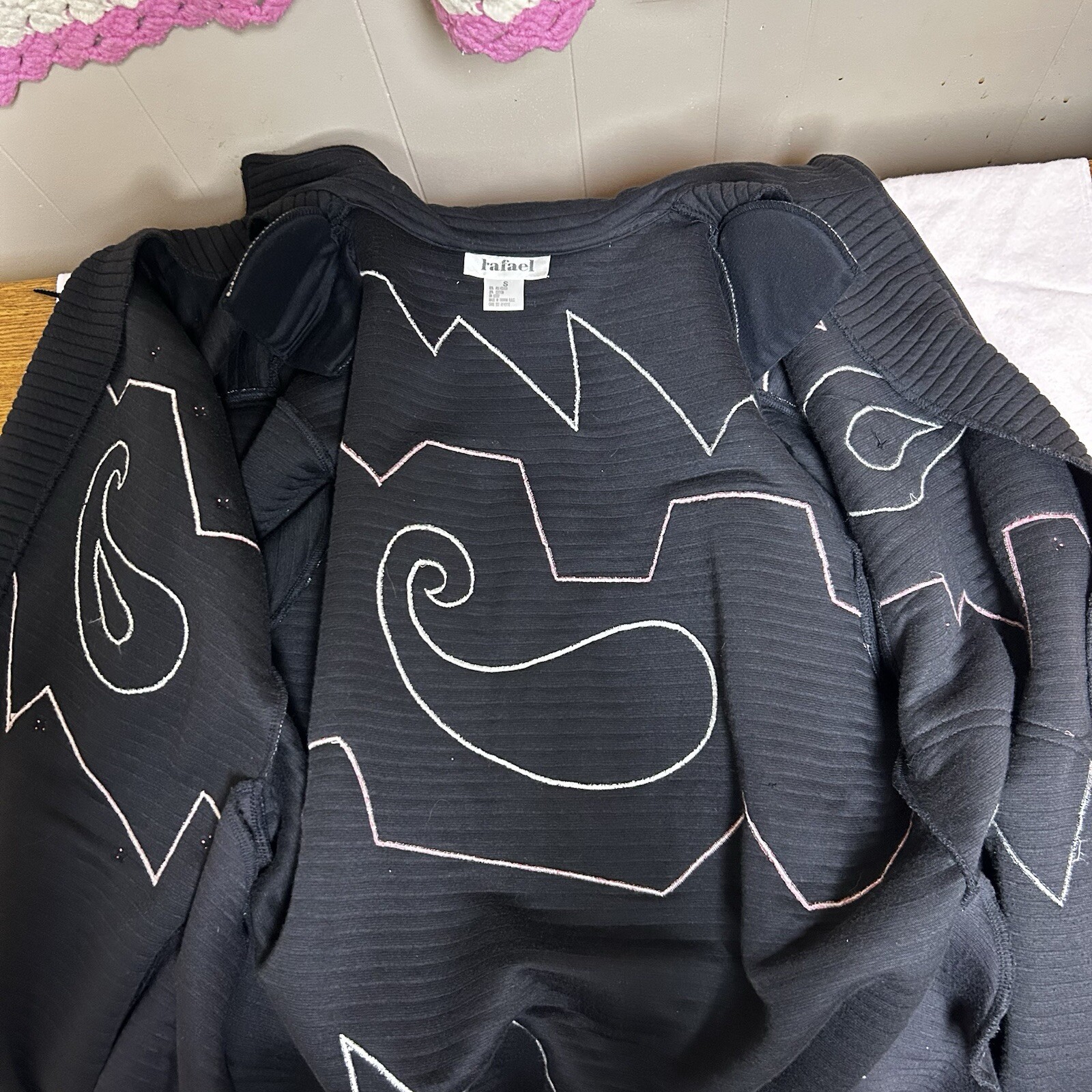 Western Patchwork Jacket Vtg Size Small Oversized… - image 12