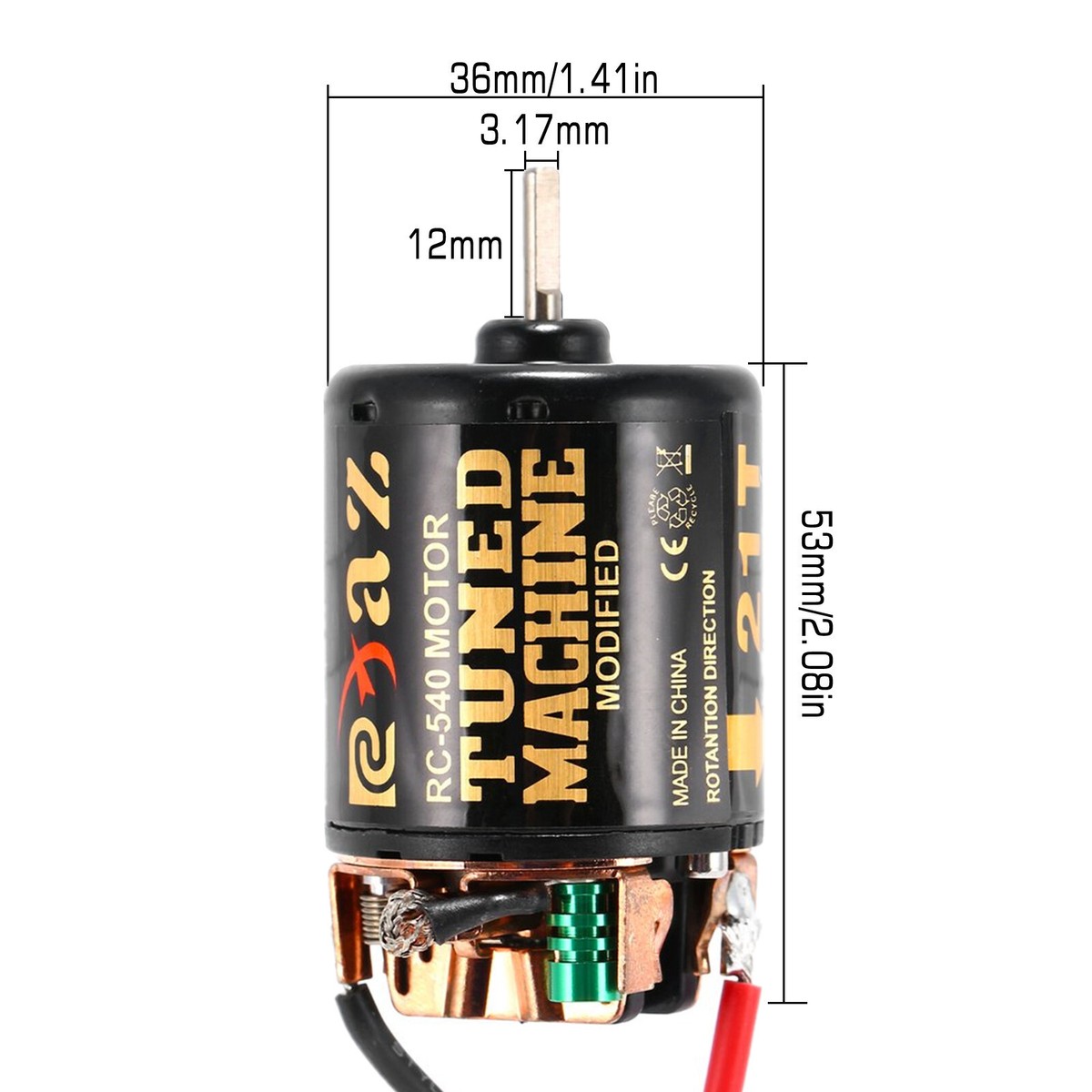 540 Brushed Motor Waterproof 13/21/35/45/55/80T for 1/10