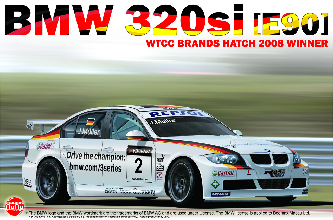 Nunu 1/24 24037 BMW 320si E90 2008 WTCC Brands Hatch Winner Model Kit