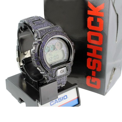 Men'S HIP HOP PERSONALIZZATO G-SHOCK DW6900 Viola Digitale Banda lunetta  Orologio | eBay