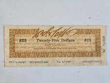 Vintage Lord & Taylor Gift Certificate 80s New York Twenty Five Dollars No Exper