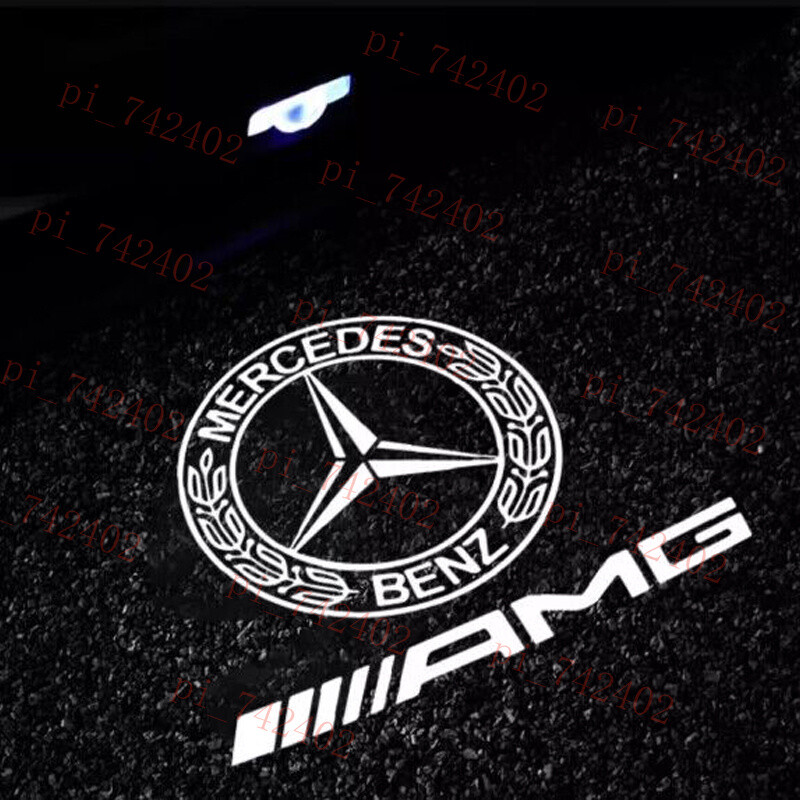 2pcs Car LED Door Lights HD Projectors Emblem Kit For MB A/B/C/E/GLA/GLC/GLE/S