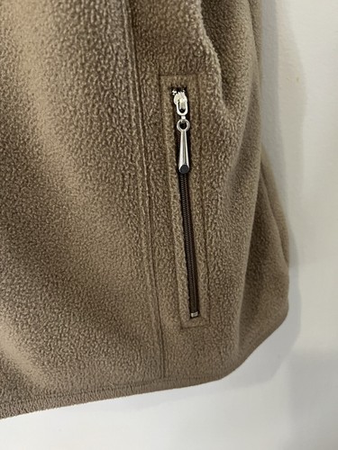 Karen Scott Sport Full Zip Zeroproof Fleece Vest Sweater Womens PL Brown Cassis - Picture 4 of 18