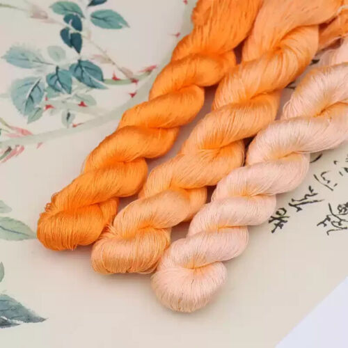 16silk tight twisted water ripple mulberry silk,hand-dyed embroidery silk thread - Picture 9 of 9