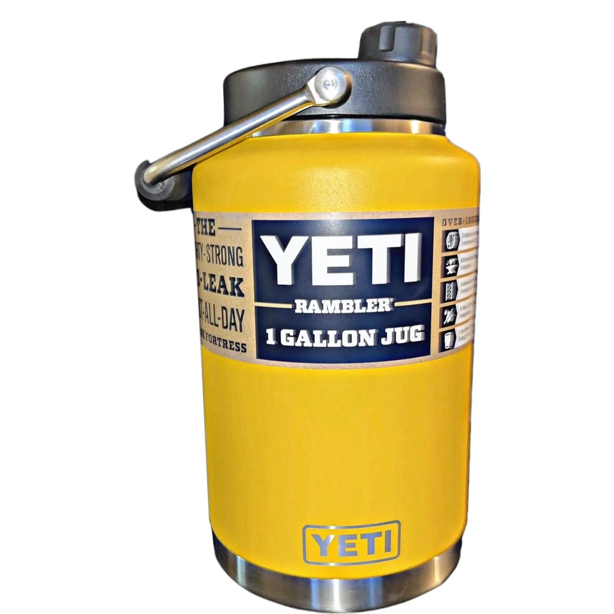  YETI Rambler Gallon Jug, Vacuum Insulated, Stainless Steel with  MagCap, Alpine Yellow : Home & Kitchen