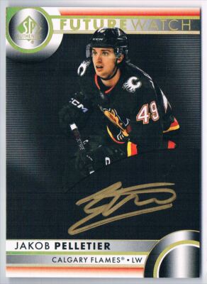 2023-24 SP AUTHENTIC FUTURE WATCH BLACK GOLD SSP JAKOB PELLETIER ROOKIE AUTO