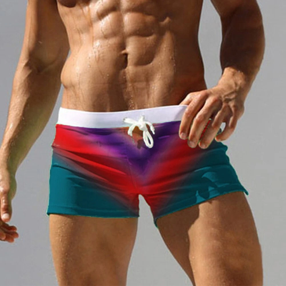 Mens print hotsell swim trunks