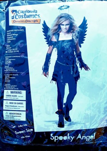 New Spooky Angel Tween Young Adult Costume 5 Pieces. Awesome Size Tween 10-12
