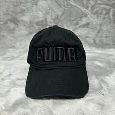 Puma Hat Cap Black Strap Back Adjustable Dad Cap Logo Embroidered Casual