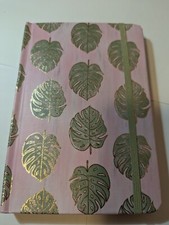Pink Pocket Journal Gold Leaf Cover   Lined Pages Notebook 6.5x4.5 New