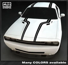 Dodge Challenger Top Accent Double Stripes Decals 2008 2009 2010 Pro Motor