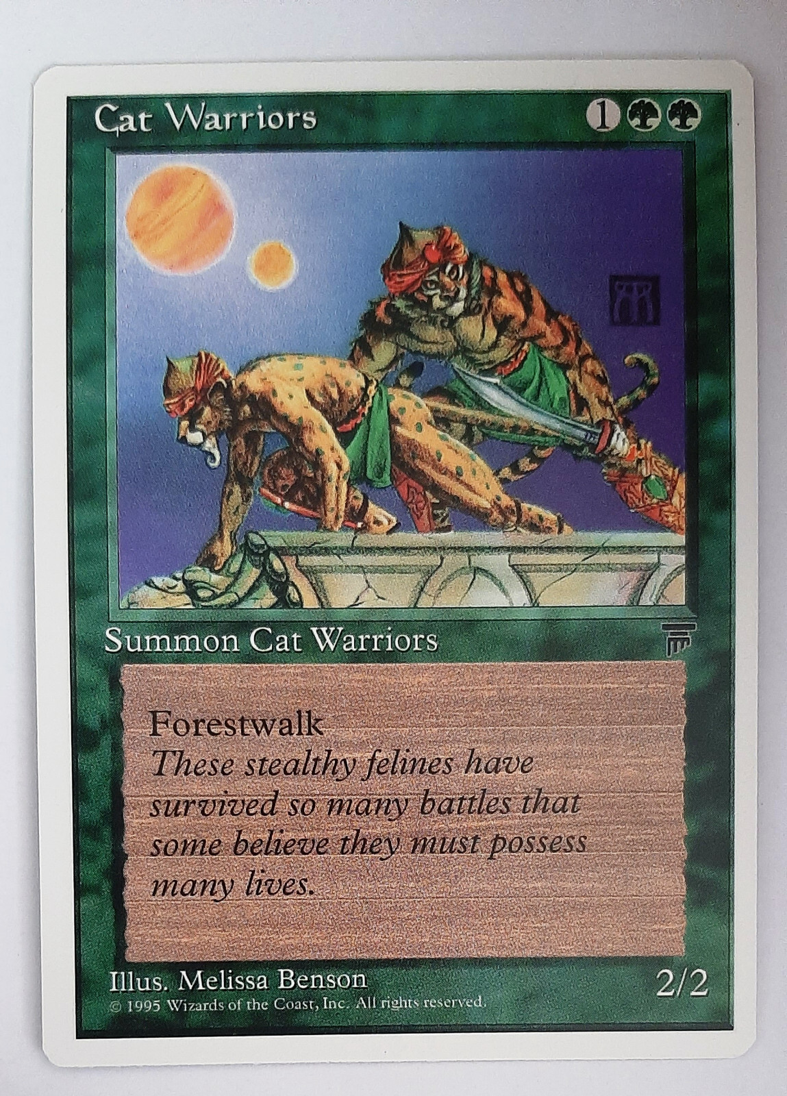 ►CAT WARRIORS ►CHRONICLES 1995 LEGENDS ►NM ►GREEN ►MAGIC MTG Cat Warriors