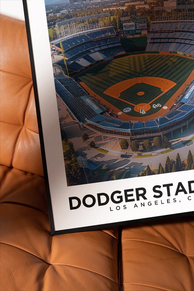 Dodger's Stadium, Los Angeles - Travel Poster, Dodgers Fan Baseball Gift For Him - Image 2 of 4