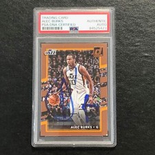 2017-18 Donruss #141 Alec Burks Signed Card AUTO PSA Slabbed Jazz