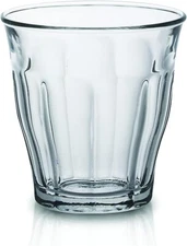 Set of 6 Picardie Tumbler, Clear, 4 3/8 ounce Microwave Safe, Dishwasher Safe