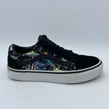 Vans Old Skool Sneaker Zap Black True White-Glow in the dark- Youth Size 4  #I
