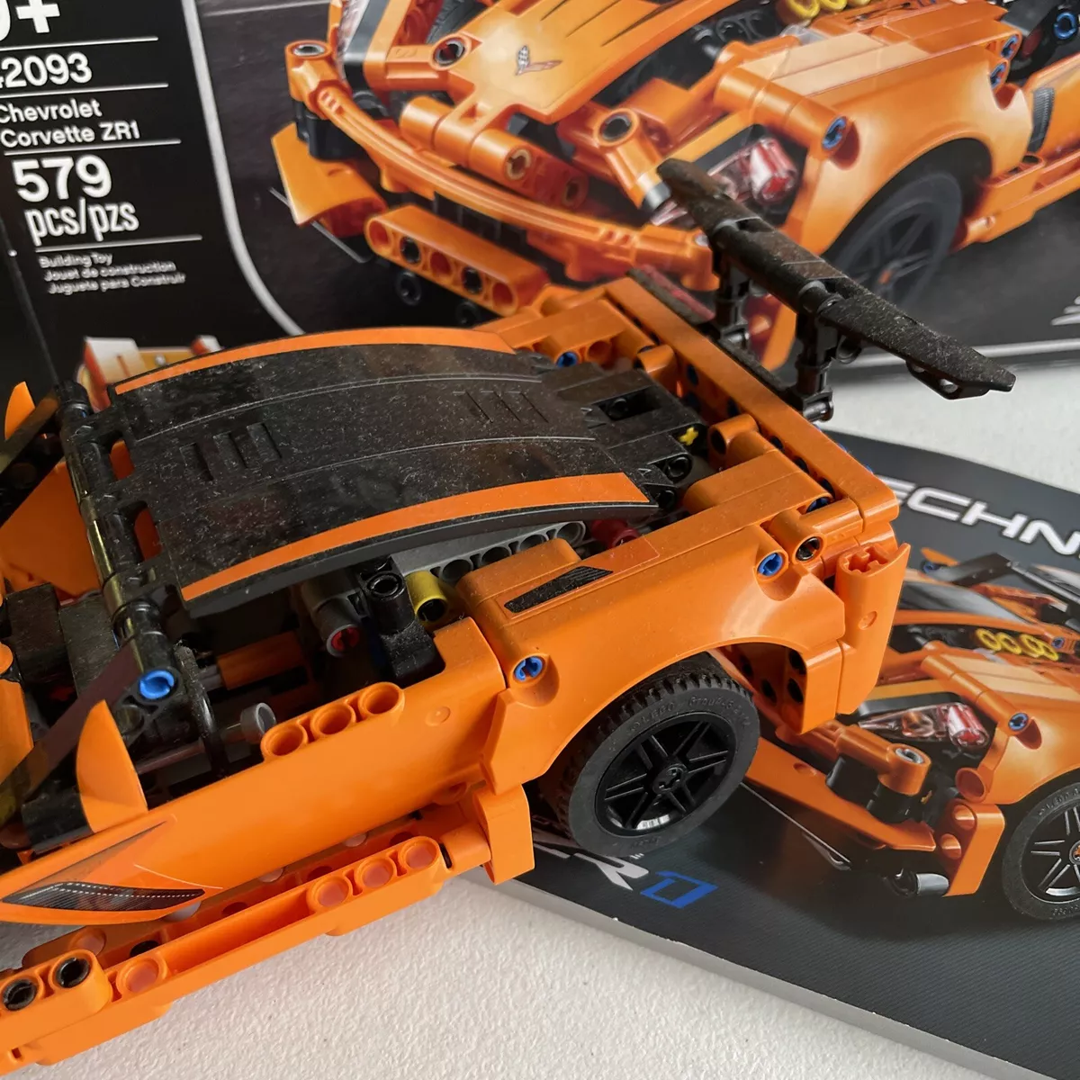 LEGO Chevrolet Corvette ZR1 Technic 42093 Orange Assembled W Box