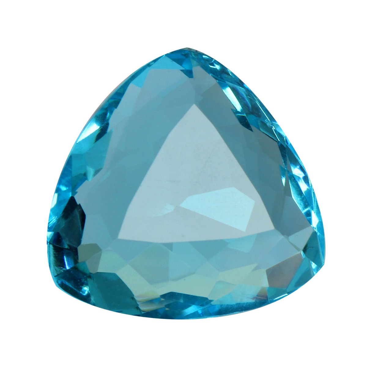 Hydrothermal Swiss Blue 55 Carat Lab Created Topaz Trillion Shape