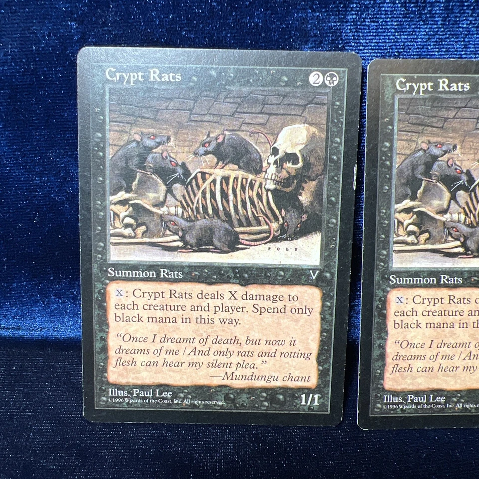 Crypt Rats Visions Mtg Magic The Gathering Card 2 - Image 3 of 4