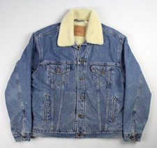 Levi's 70520 Vintage Sherpa Lined Jean Denim Trucker Jacket Large 90's-Y2K