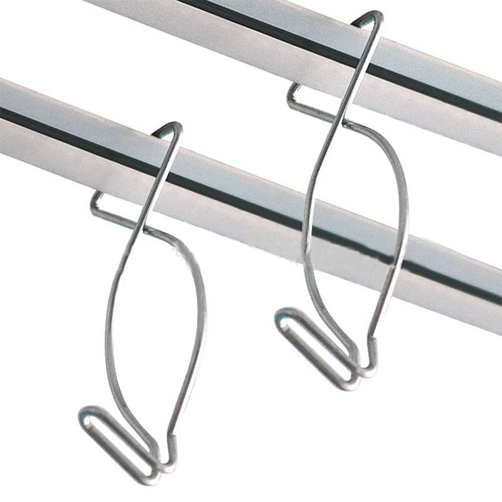 50 Pcs Silver Drop Ceiling Clips Stainless Steel Suspended Ceiling