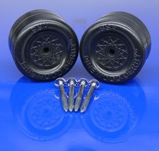    Dominant Lathed Pinewood Derby Wheels  Polished Axles Race Ready SLT