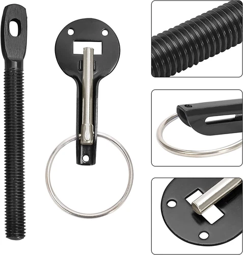 Pins Lock Alloy Steel Mount Bonnet Latch Kit Racing Car Universal Hood Pin  - Picture 9 of 22