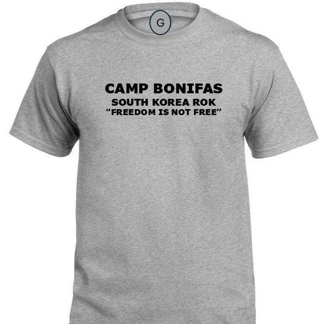 CAMP BONIFAS * SOUTH KOREA ROK* FREEDOM* INDIVIDUAL BASE PT SHIRT