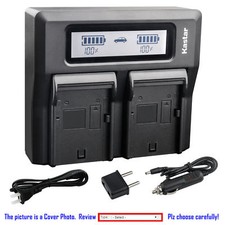 BP-511 Battery or Dual LCD Charger for Canon EOS 50D D30 D60 Kiss, Kiss Digital