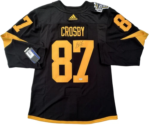 SIDNEY CROSBY #87 SIGNED 2019 ADIDAS AUTHENTIC PENGUINS HOCKEY JERSEY PSA/DNA