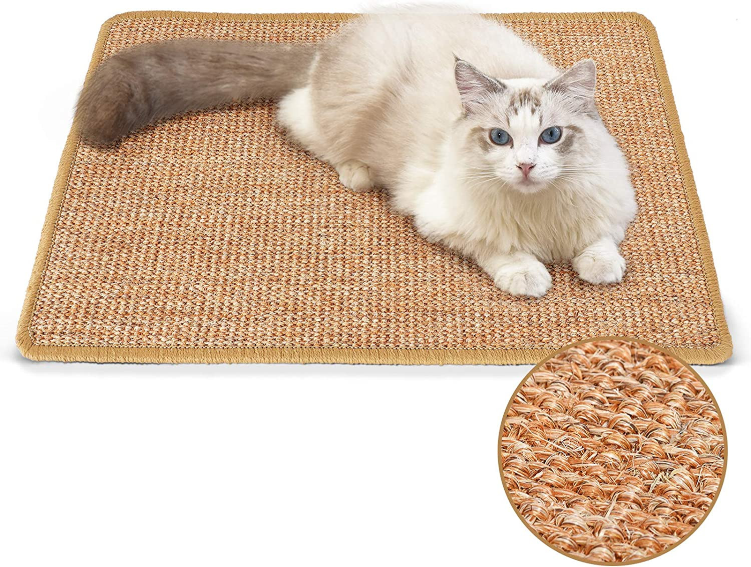 Orizzo Tappeto Tiragraffi Gatti Sisal Naturale 60x40 - Design Resistente