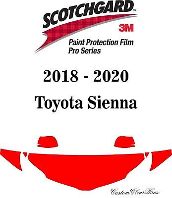3M Scotchgard Paint Protection Film Clear Bra Pre-Cut 2018 2019 Toyota Sienna