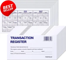 24 PCS Check Registers for Personal Checkbook, Easy to Read Checkbook Register
